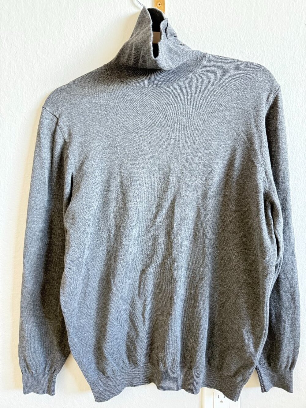ZARA Men Grey Marl Viscose Blend Turtleneck Sweater Size M Unisex 0304/301/803